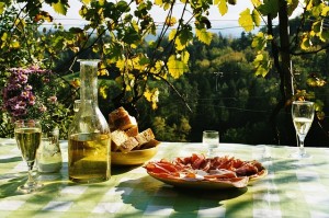 Picknick mit Wein