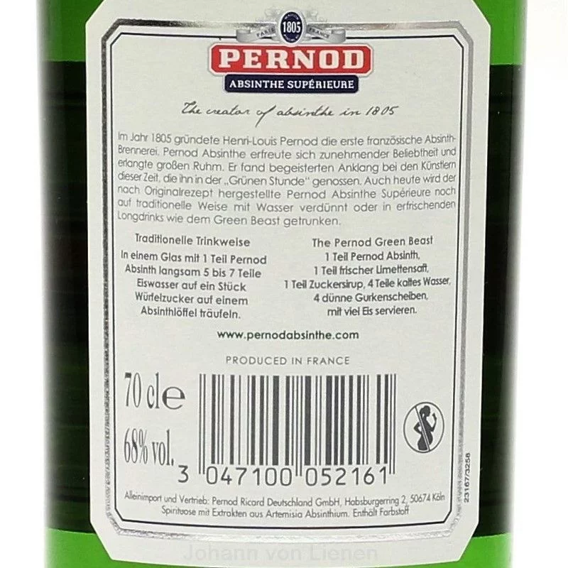 Pernod Absinthe Superieure 0,7 L 68%vol