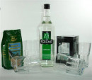 9-Teiliges Caipirinha-Set mit 6 Gl�sern und Cachaca