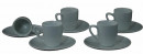 5 x BIANCO Espresso Ober- + Untertassen