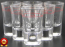 6 Stamper 3,5 cl mit Rotringeiche bei 2cl