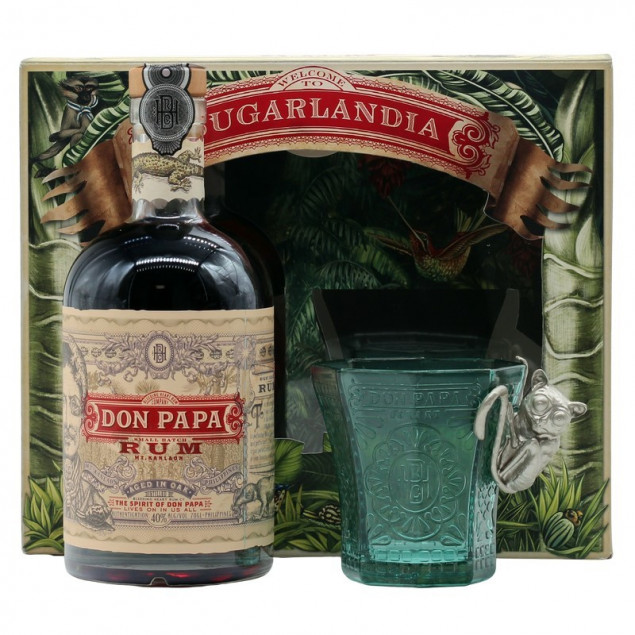 Don Papa Rum Geschenkset mit Glas 0,7 L 40% vol