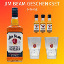 Jim Beam Whiskey Geschenkset 6-teilig mit Longdrink Gläser