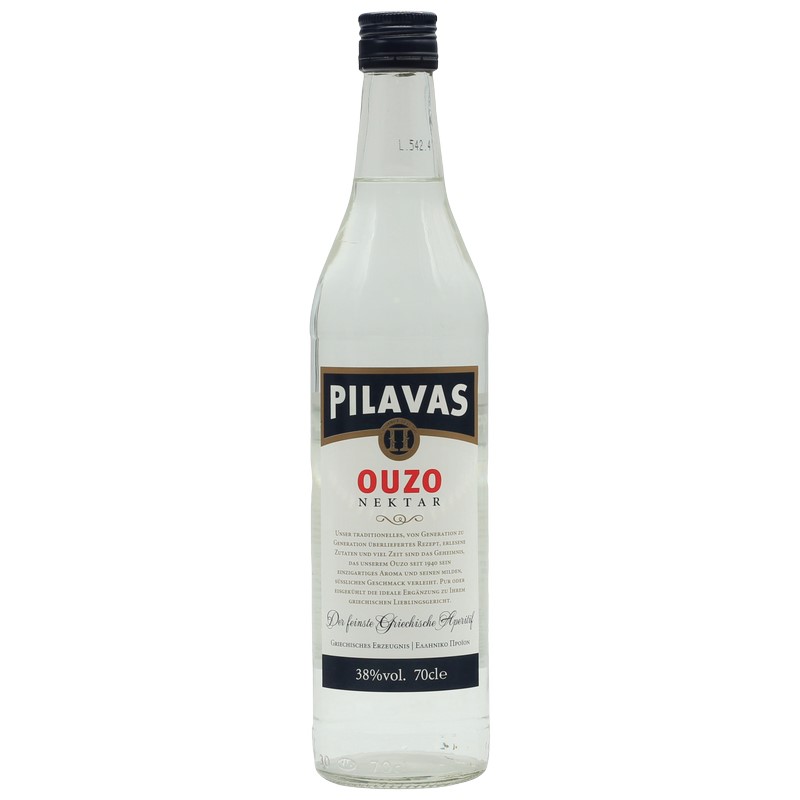 Eine Flasche Pilavas Ouzo Nektar