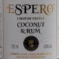 Preview: Ron Espero Creole Coconut & Rum 0,7 L 40% vol Preview: Ron Espero Creole Coconut & Rum 0,7 L 40% vol