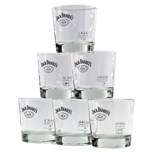 6 Jack Daniels Old No 7 Gläser Tumbler mit Eichung