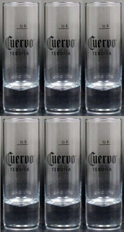 6 Cuervo Tequila Glas Stamper 5 cl