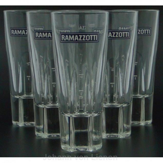 6x RAMAZZOTTI 'Special Edition' Glas Longdrink Ramazotti Gläser 2/4cl NEU OVP