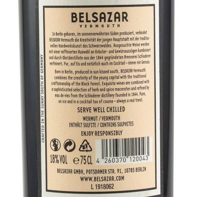 Belsazar Vermouth White 0,75 L 18% vol