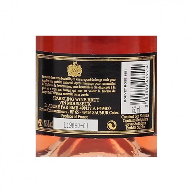 Bouvet Brut Rosé 1851 Méthode Traditionelle 0,75 L 12,5% vol.