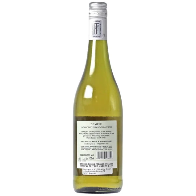 De Meye Chardonnay Unwooded 0,75 L 12,5% vol