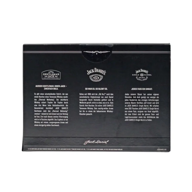 Jack Daniels Miniaturen Geschenkset 3 x 0,05 L 40% - 45% vol