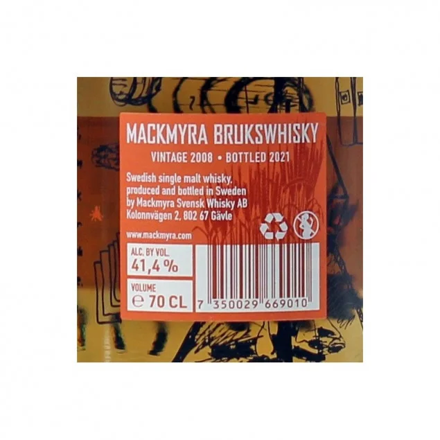 Mackmyra Brukswhisky 0,7 L 41,4% vol