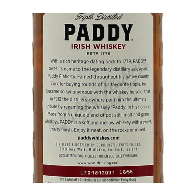 Paddy Old Irish Whiskey 0,7 L 40%vol