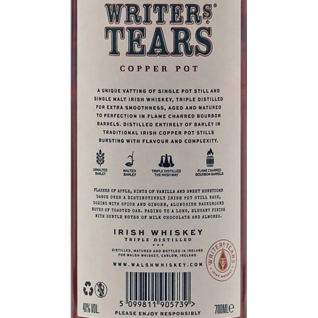 Writer's Tears Copper Pot Irish Whiskey 0,7 L 40% vol