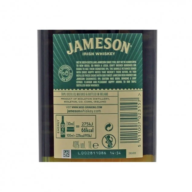 Jameson Caskmates IPA Edition 1 L 40% vol