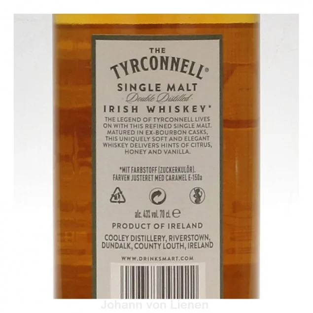 Tyrconnell Single Malt Irish Whiskey 0,7 L 40%vol