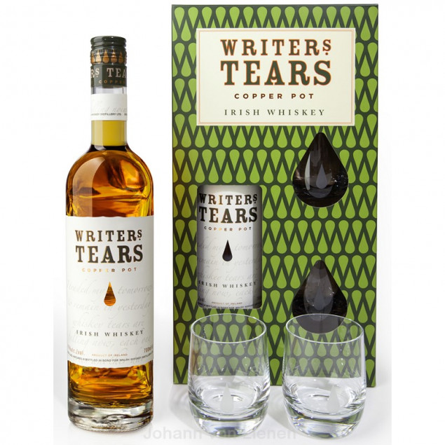 Writers Tears Copper Pot Irish Whiskey mit 2 Gläsern 0,7 L 40%vol