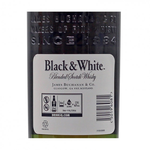 Black & White Blended Scotch Whisky 1 L 40% vol