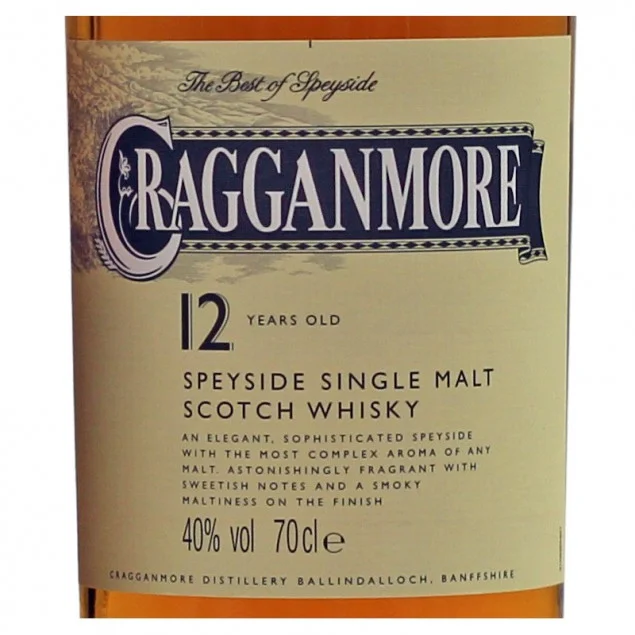 Cragganmore 12 Jahre Years 0,7 L 40% vol