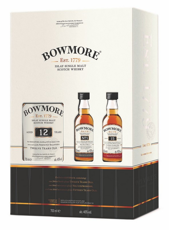 Bowmore 12 Jahre Geschenkset 0,7 L 40%vol