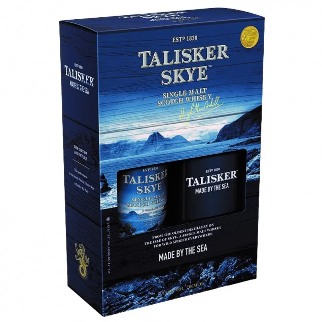 Talisker Skye Geschenkpackung mit Flachmann 0,7 L 45,8%vol