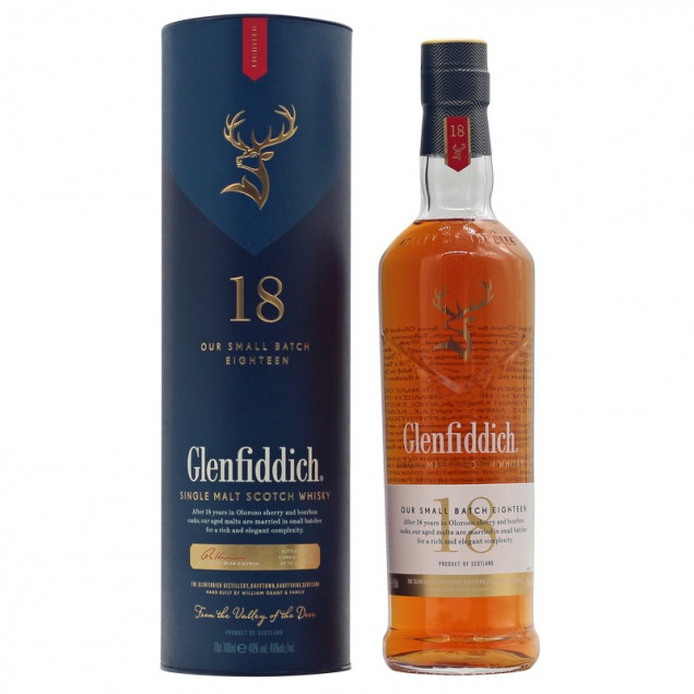 Image of Glenfiddich 18 Jahre Small Batch Reserve Whisky 40% 0,7l (111,29 &euro; pro 1 l)