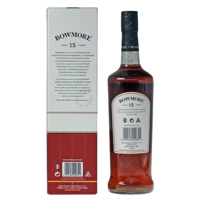 Bowmore 15 Jahre 0,7 L 43%vol