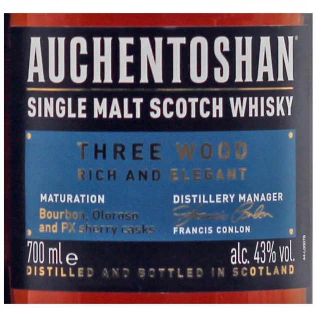 Auchentoshan Three Wood 0,7 L 43% vol