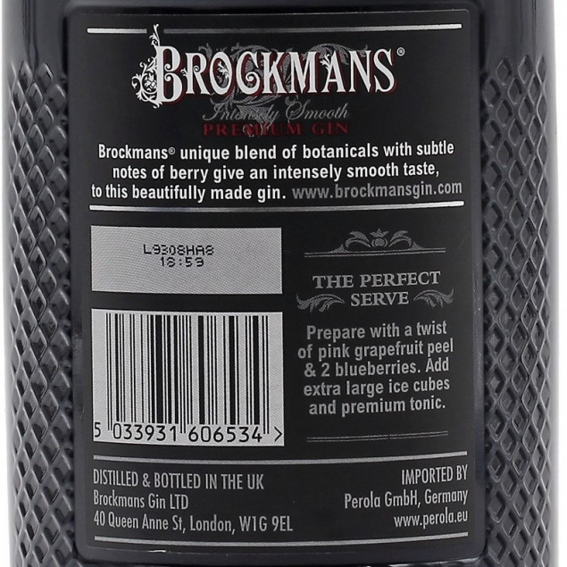 Brockmans Intensely Smooth Premium Gin 0,7 L 40 %vol
