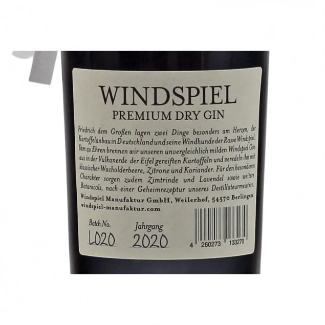 Windspiel Premium Dry Gin 0,5 L 47% vol