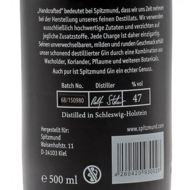 Spitzmund New Western Dry Gin 0,5 L 47% vol