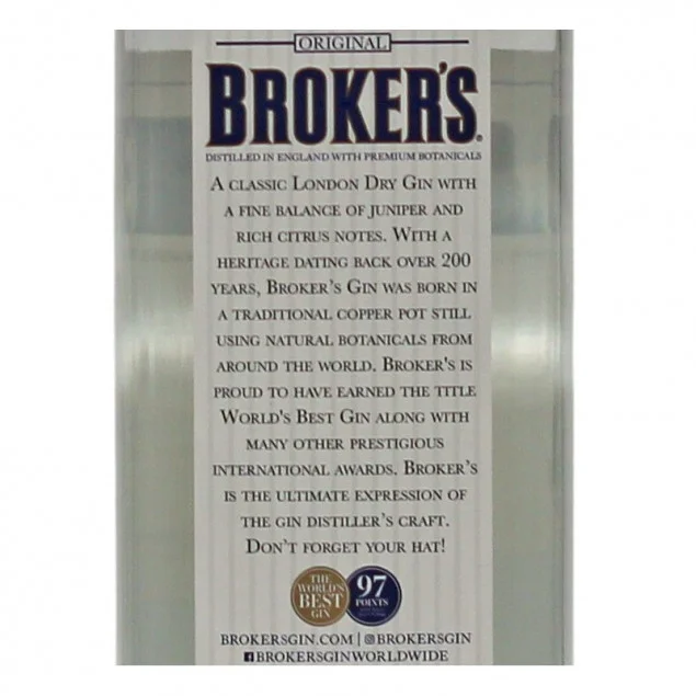 Brokers London Dry Gin 0,7 L 47% vol