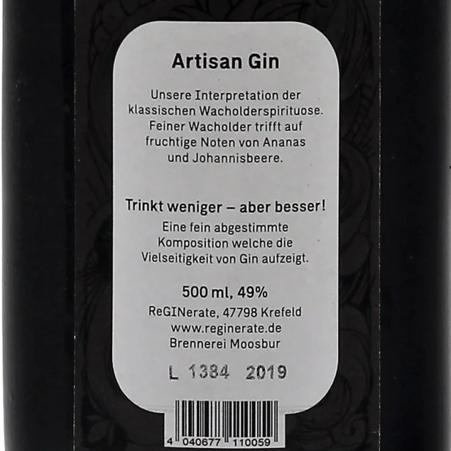 Reginerate Artisan Gin 0,5 L 49%vol