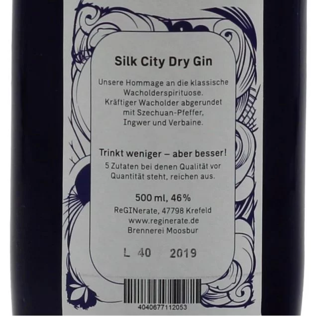 Reginerate Silk City Dry Gin 0,5 L 46% vol.