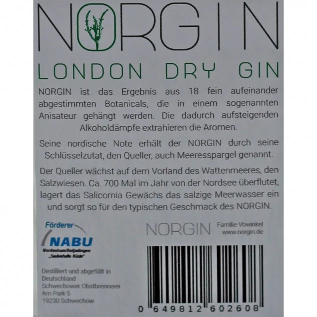 Norgin Gin 0,5 L 43% vol