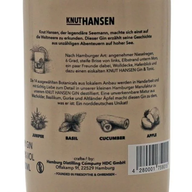Knut Hansen Dry Gin 0,5 L 42% vol