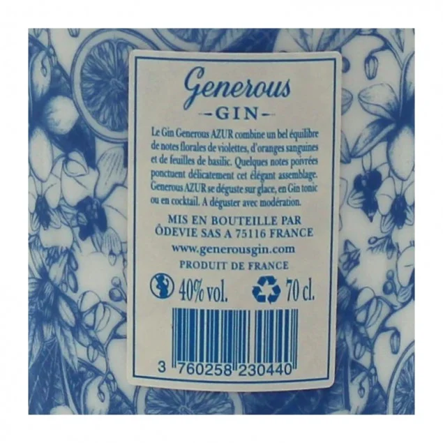 Generous Gin Azur 0,7 L 40% vol