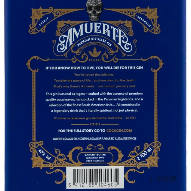 Amuerte Coca Leaf Gin Blue Edition 0,7 L 43% vol