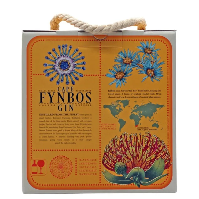 Cape Fynbos Gin Geschenkset mit Glas 0,5 L 45% vol