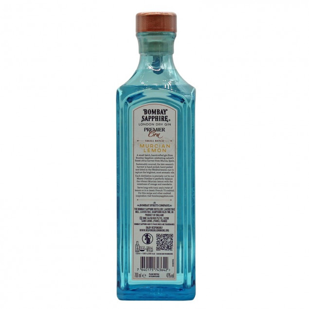 Bombay Sapphire Premier Cru Murcian Lemon Gin 0,7 L 47%