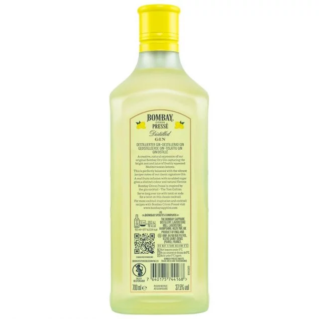 Bombay Citron Presse Gin 0,7 L 37,5% vol