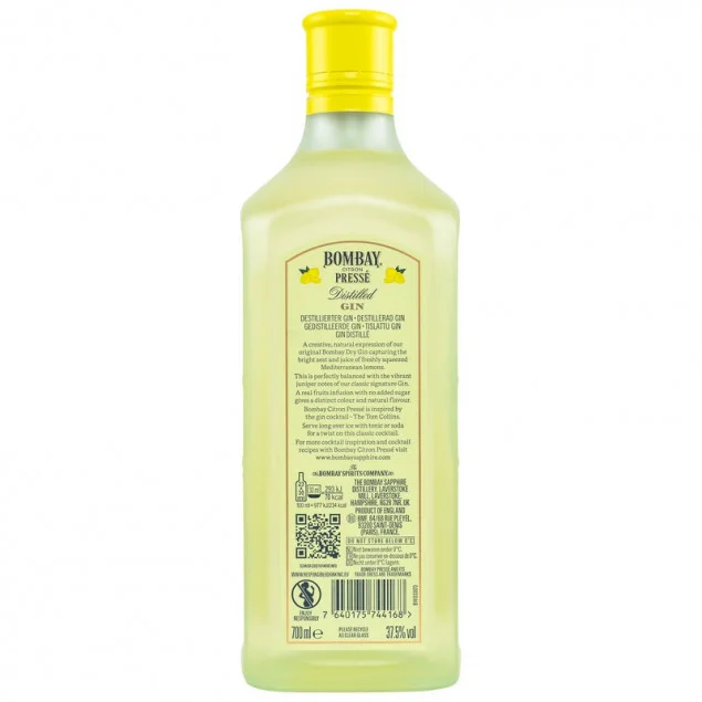 Bombay Citron Presse Gin 0,7 L 37,5% vol