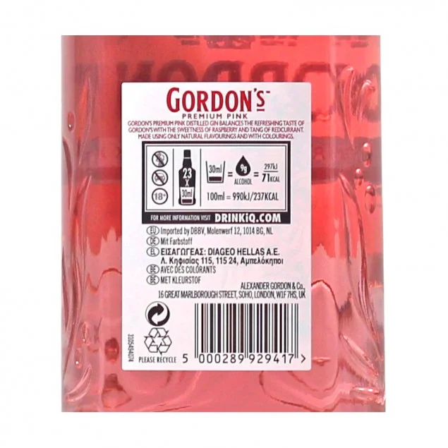 Gordons Premium Pink Gin 0,7 L 37,5% vol
