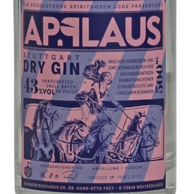 Applaus Stuttgart Dry Gin 0,5 L 43% vol
