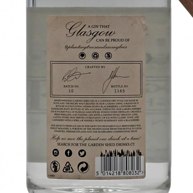 Garden Shed Gin 0,7 L 45%vol