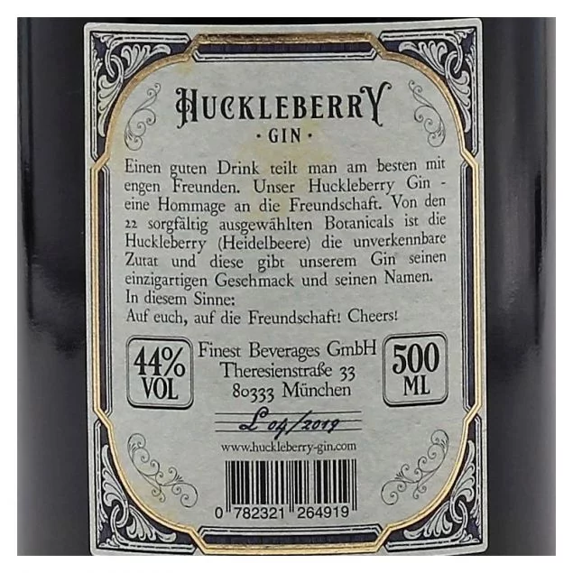 Huckleberry Gin 0,5 L 44% vol