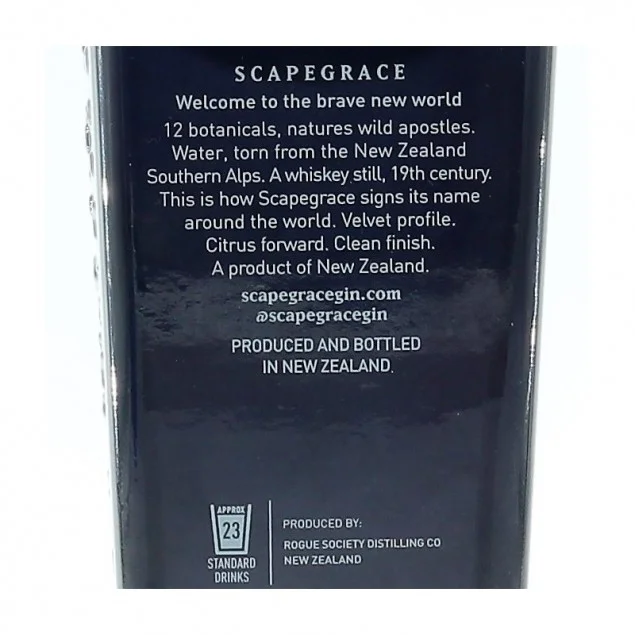 Scapegrace Premium Dry Gin New Zealand 0,7 L 42,2% vol