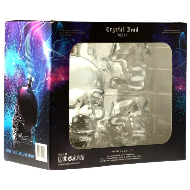 Crystal Head Vodka Geschenkbox mit 2 Gläsern 0,7 L 40 % vol