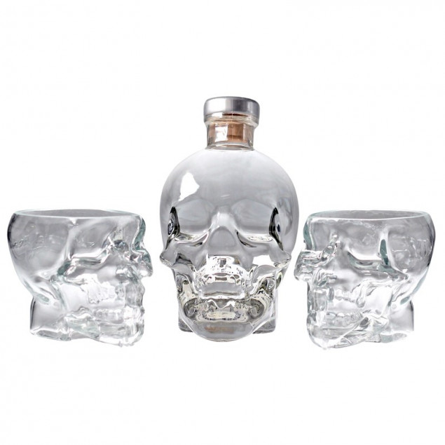 Crystal Head Vodka Geschenkbox mit 2 Gläsern 0,7 L 40 % vol